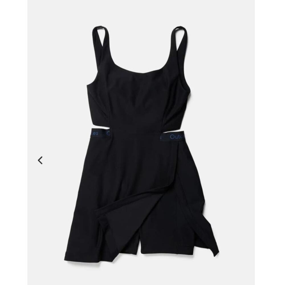 NWT OV Outdoor Voices Court Dress cutout back with shorts - LARGE - black -LARGE